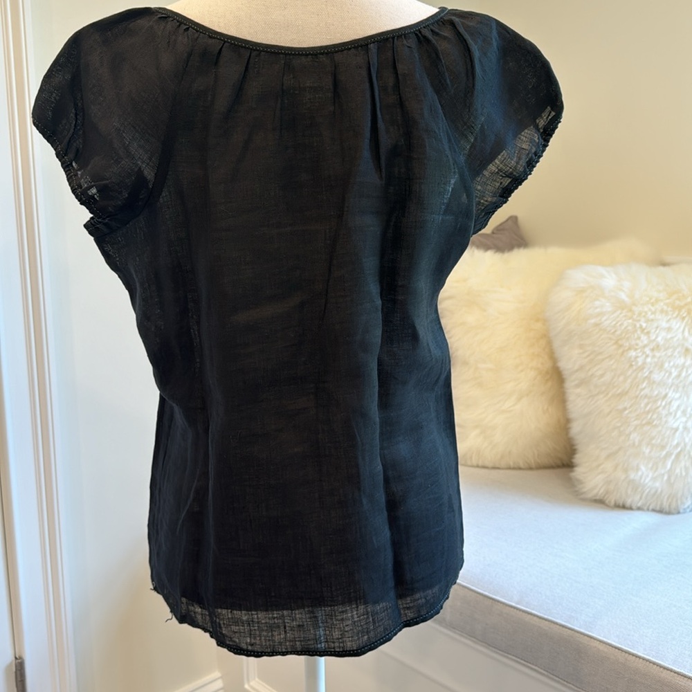 Max Studio Linen Top - Picture 3 of 6